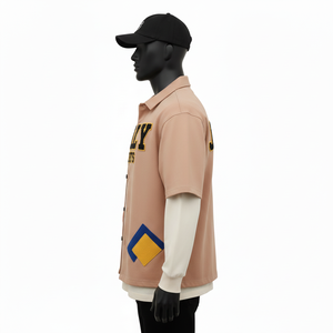 Camiseta 100% algodón para hombre, corte holgado, estampada, de doble capa, manga larga, estilo nuevo, camiseta de doble manga personalizada. - Product Image 3