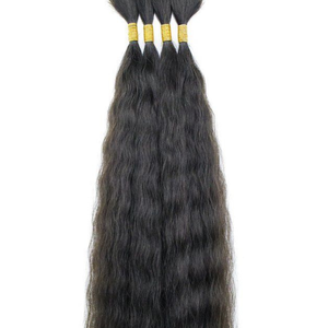 Vente en gros de cheveux humains vierges Remy indiens 100% naturels, vague naturelle, tressage, lâche, profond, simple trame, double trame, toutes les couleurs - Product Image 4