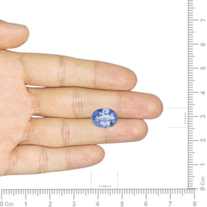 Zafiro Azul de 4.18 Quilates, Gema Natural Facetada de Corte Ovalado, Ónix, Aguamarina, Ópalo, Jade, Gemas en Forma de Pera de 8 mm de Altura - Product Image 3