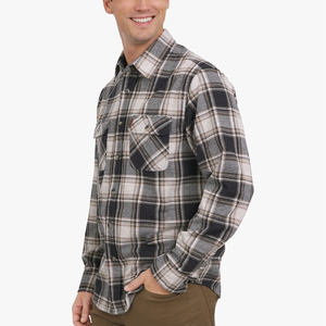 Offre Spéciale hommes chemise en flanelle coton décontracté à manches longues bouton Up col rabattu Streetwear chemise en flanelle pour les hommes - Product Image 6