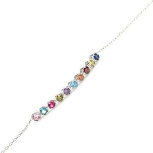 10-Row Waterway <b>Bracelet</b> 925 Sterling <b>Silver</b> with Colored Crystals Elegant Crystal <b>Bracelets</b> & <b>Bangles</b> - Product Image 3