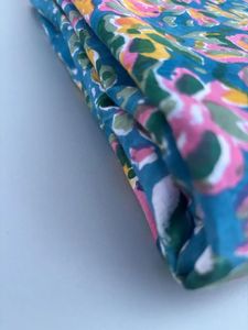 Vêtements de bébé en coton rose léger fait à la main Vintage inspiré de l'agriculture balançoire Styles tentures murales et coussins utilisation de la robe - Product Image 4