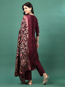 Kurtis de Mujer Estilo Indio-Pakistaní, Corte Recto, Línea A, Poliéster, Estampado Floral, Manga Larga, Cuello Elegante, Listos para Usar, Venta al Por Mayor - Product Image 4
