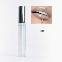 Vente en gros 2026 – Nouveaux gloss à lèvres holographiques sirène rose et bleu, couleurs tendance, marque privée, fournisseur de gloss
