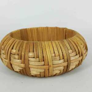 Anneau porte-serviettes classique en osier naturel mariage anneaux de serviette tissés en rotin de Noël pour table à dîner fabriqués en Inde - Product Image 2