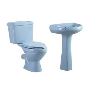 Directo de fábrica, artículos sanitarios, baño, inodoro de cerámica, lavabo, Combo, interior, Vistaar S, trampa, juego de inodoro y lavabo, juego de pedestal - Product Image 4