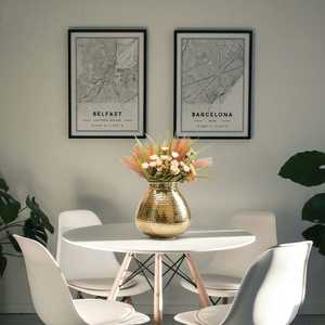 แจกันดอกไม้โลหะสีทองทำด้วยมือสุดหรูทำด้วยมือตรงกลางสุดหรูสำหรับตกแต่งบ้านร้านอาหารสำนักงานและเป็นของขวัญ - Product Image 3