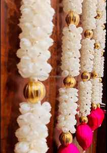 Guirnalda de capullo de loto de flor de Jazmín artificial para decoración de boda india Sangeet Mehndi telón de fondo para colgar en la pared y la puerta - Product Image 2