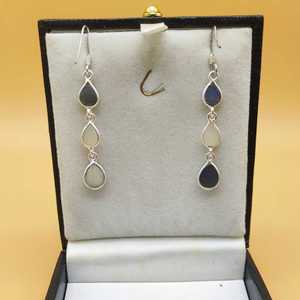 Boucles d'oreilles en argent Sterling 925 Boho Druzy faites à la main mariage artisanal Style bohème approprié idéal pour cadeau - Product Image 2