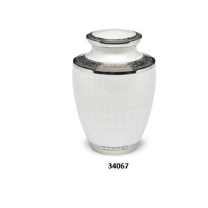 Engraved Nickle Plated Brass Cremation Adult Urn For Human Ashes Decorative Large Funeral Urn With Free <b>Velvet</b> <b>Bag</b> - Product Image 1