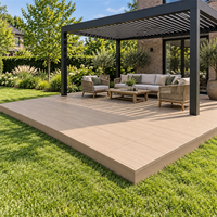 Panneaux de terrasse surélevés modulaires avec planches de surface en composite 3,28 x 3,28 pieds pour terrasses de jardin et zones autour d'une piscine