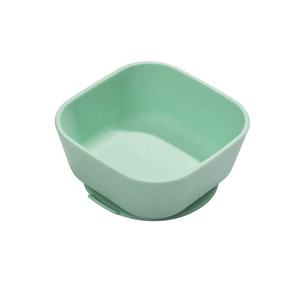 Cuenco de succión cuadrado de alimentación de bebé de silicona de grado alimenticio Vajilla antideslizante ecológica sin BPA para niños pequeños y niños - Product Image 5