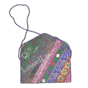 Large Capacity Zipper Closure Clutch Multicolor Bohemian Traditional Embroidered Handmade Cotton Portable for Weddings Travel - Product Image 3