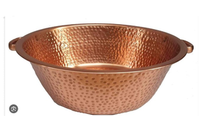 Bol de spa en cuivre écologique artisanal pour la thérapie ayurvédique fête de trempage des pieds utilisation décorative de bien-être à la maison - Product Image 6