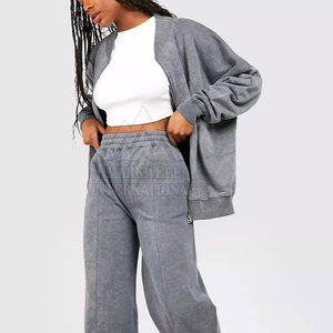 Chándal de Invierno para Mujer, Último Diseño, Talla Personalizada, Lavado Ácido, Venta al por Mayor, Chándal Cómodo para Mujer - Product Image 5