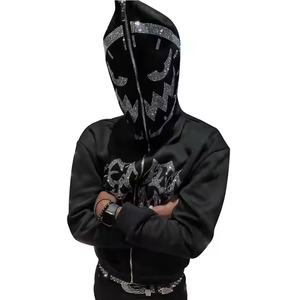 Custom Full Zip Hoodie Regular Fit Heavyweight Fleece/French Terry Quick Dry Breathable 3D Puff Hoodies & Sweatshirts - Product Image 4