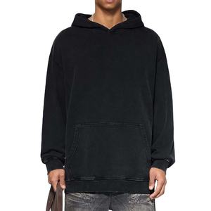 Sweat à capuche oversize style Hip Hop, effet délavé, pour homme, nouvelle collection automne-hiver, coupe ample, motif floral. - Product Image 1