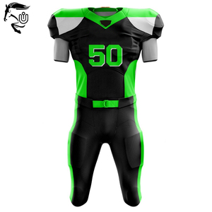 Venta al por mayor de fábrica, diseño personalizado, ropa deportiva de secado rápido, uniforme americano, traje de fútbol de manga corta, conjunto de uniforme de fútbol americano - Product Image 5