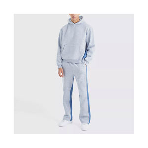 Survêtement évasé à logo personnalisé de haute qualité survêtement à capuche deux pièces ensemble avec pour bouffée impression évasée pour l'hiver - Product Image 1