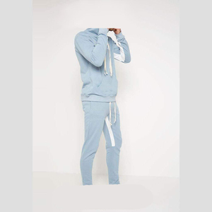 2025 logotipo personalizado de dos piezas para hombre gimnasio Fitness entrenamiento chándal transpirable 100% poliéster pesado Casual invierno Unisex - Product Image 3