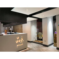 Comptoir de bar en forme de L de style industriel japonais Bistro Restauration Thé au lait Boutique Café Caissier Comptoir Personnalisation
