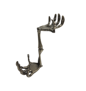 Decoración de Halloween vela de mano de aluminio soporte de Pilar plateado antiguo soporte de Mesa para el hogar accesorios decorativos - Product Image 3