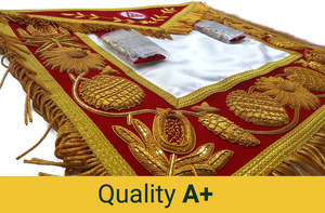Royal Arch Past Low Price Delantal Mano Oro Bordado Pasado Mason Grand Lodge Master Masonic Delantal - Product Image 5