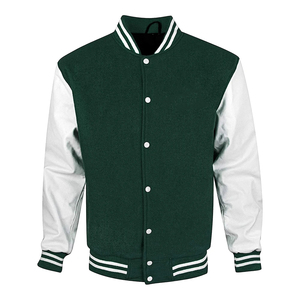 New Fashion Factory Price Leather sleeves Custom Versity Jackets / Letterman Jackets <b>Wool</b> Leather Jackets - Product Image 2