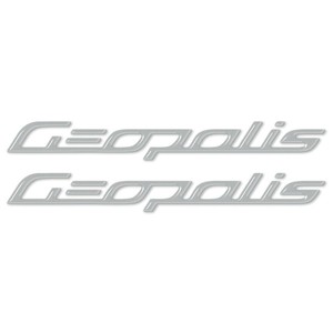 Autocollants en gel 3D Geopolis Silver pour scooters compatibles Peugeot - Product Image 1