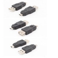 Kit de Adaptadores USB OTG, 10 Piezas, Conectores Micro/Mini Macho y Hembra, Admite Transmisión de Datos y Carga