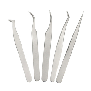 Pinzas de extensión de pestañas de acero inoxidable de color personalizado Pinzas de pestañas de Venta caliente Productos de tendencia - Product Image 1