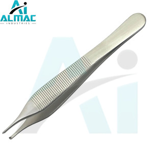 ALMAC alta calidad 12cm Adson fórceps Manual instrumento quirúrgico conjunto gran oferta Acero inoxidable alta base - Product Image 2