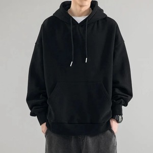 Sweat-shirt hommes ample polaire doublé veste automne printemps tenue décontracté à la mode marque Style de rue vêtements d'extérieur confortables - Product Image 3