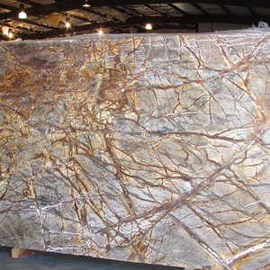 Edificio de oficinas industrial moderno Pisos de villas-Bosque lluvioso Mármol marrón Losas grandes Azulejos de calcita de porcelana pulida - Product Image 2