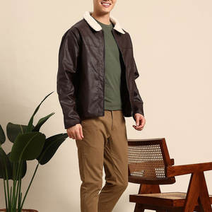 Best Style Street Wear Veste en cuir pour hommes de bonne qualité Nouvelle arrivée Veste en cuir pour hommes lourds et imperméables - Product Image 4