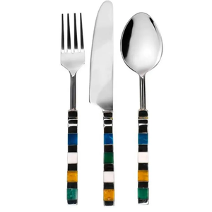 Juego de cubiertos de boda de acero inoxidable 304, elegante cocina de fiesta de negocios, chapado en plata personalizable para obsequios - Product Image 4
