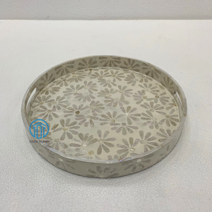 ถาดเสิร์ฟชาพร้อมจี้ฝังมุกดีไซน์ตกแต่งโต๊ะ2025ล่าสุด - Product Image 4