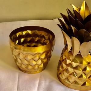 Vela de Metal personalizada para el hogar, tarro de piña de Metal, latón, dorado, antiguo, más vendido - Product Image 2