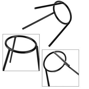 Décor Impex Vente chaude Ensemble de 3 supports sphériques en métal noir à 3 pieds - Product Image 4