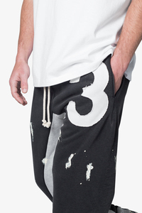 Alta calidad 100% algodón 300 GSM ropa de calle ligera de gran tamaño Flare Jogger con paneles Color sólido pantalones de chándal holgados - Product Image 5