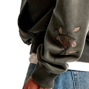 100% pull à capuche en coton biologique pour hommes pull tricoté brodé de haute qualité pour l'hiver Logo personnalisable - Product Image 6