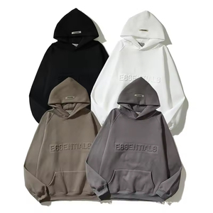 Sweat-shirts d'hiver basiques personnalisables avec LOGO – Hoodie pull oversize pour homme, couleur unie, grandes tailles, 480 g/m², brodé, 100 % coton molletonné - Product Image 1