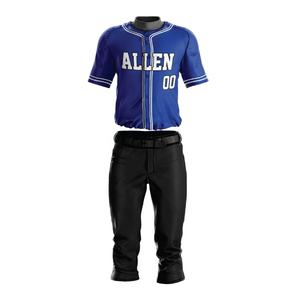 Vente en gros OEM ODM Services personnalisés Maillots de baseball vierges avec impression numérique de haute qualité Uniformes de softball Sportswear Ensembles pour hommes 100% - Product Image 1