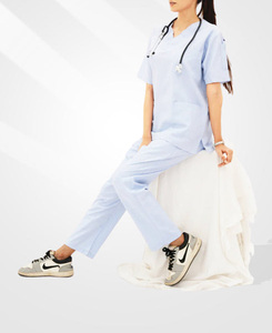 Uniformes Médicos de Verano en Oferta, Conjuntos de Uniformes Médicos Unisex para Hospital, Servicio OEM, Poliéster y Elastano - Product Image 4
