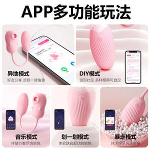 Vibrateur avec design d'ours en forme de cœur, aspiration et vibration, contrôlé par application, stimulateur pour femmes - Product Image 2