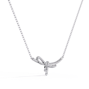 18K Gold <b>Necklace</b> with Lab Grown Diamond Ladies' Diamond <b>Necklaces</b> - Product Image 2