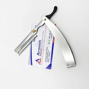 มีดโกนหนวดสแตนเลสสีเงินแบบแมนนวลออกแบบโลโก้ได้อย่างยั่งยืน - Product Image 6