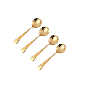 Vendedor caliente, cuchara de cena de latón de grado alimenticio, cubiertos de mesa grande para servir con cucharas para ensalada y sopa - Product Image 1