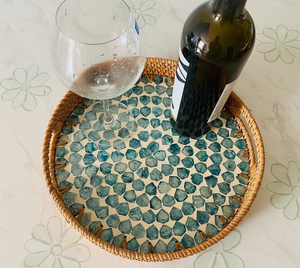 Plateau de service de luxe écologique en nacre de qualité supérieure, taille personnalisée, design durable fait à la main pour les tables à manger/la cuisine, entreprise - Product Image 6