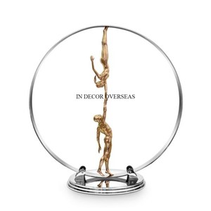 รูปปั้นนกนั่งอยู่บนกิ่งไม้สีเงินเงางามดูน่าดึงดูดอุปกรณ์ตกแต่งสวนสำหรับบ้านและโรงแรม - Product Image 4